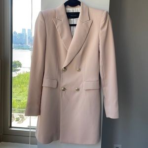 Zara blush pink double breasted blazer